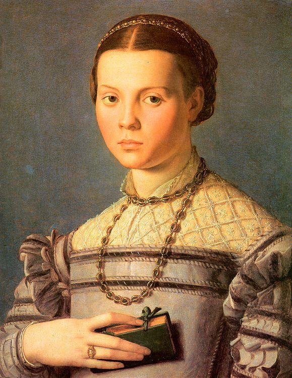 Agnolo Bronzino Portrait of a Young Girl with a Prayer Book oil painting picture